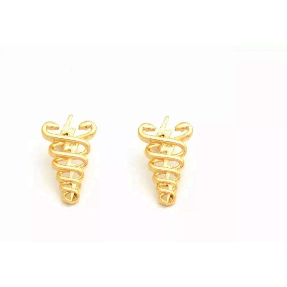 Brinco Fisioterapia Fisioterapeuta Folheado A Ouro 18k