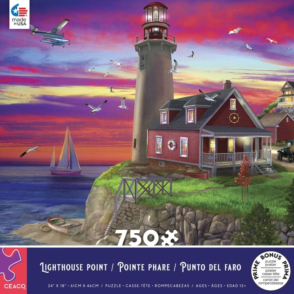 Quebra-cabeça Ceaco Chris Bigelow Lighthouse Point 750 peças