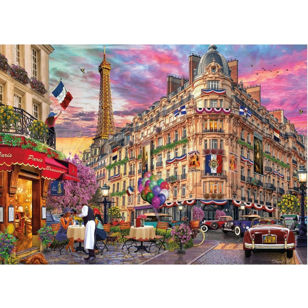 Quebra-cabeça Ceaco David Maclean Cities Bonjour Paris 1000 unidades