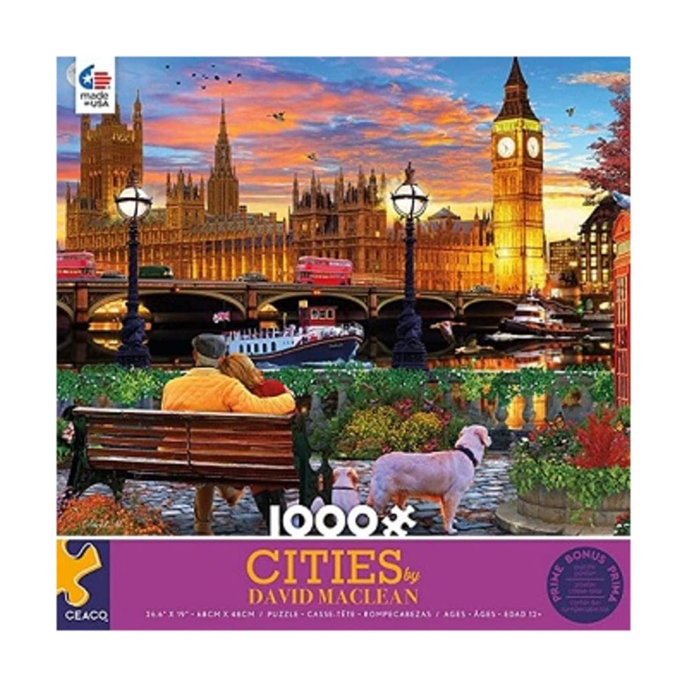Quebra-cabeça Ceaco David Maclean Cities On The Thames 1000 unidades