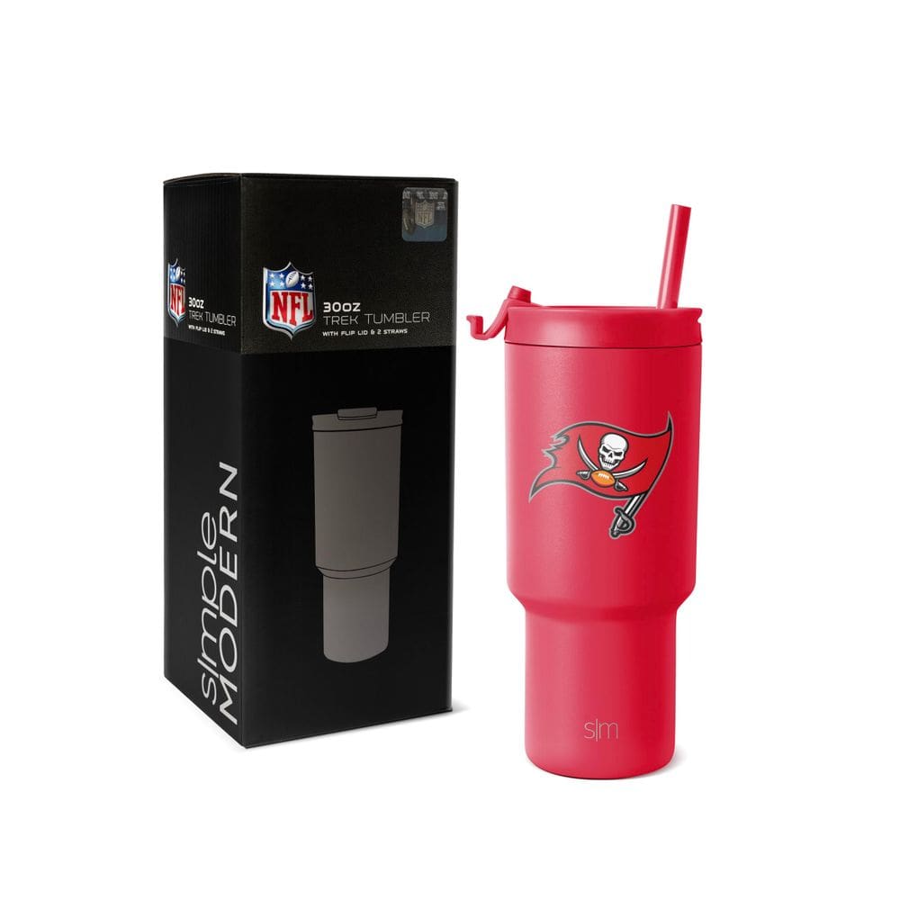 Copo simples e moderno da NFL Tampa Bay Buccaneers 900 ml