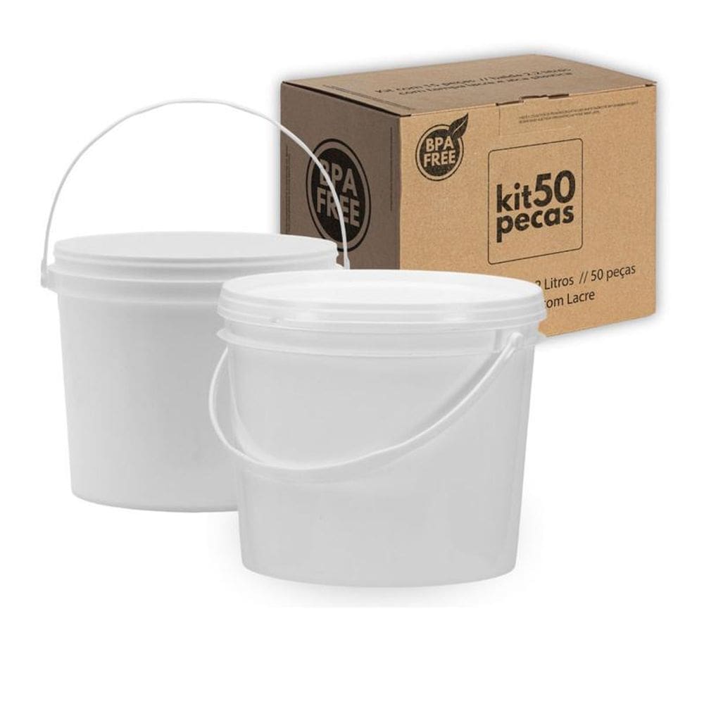 Balde Para Pintura Profissional 1.8 Litros 50 Pçs