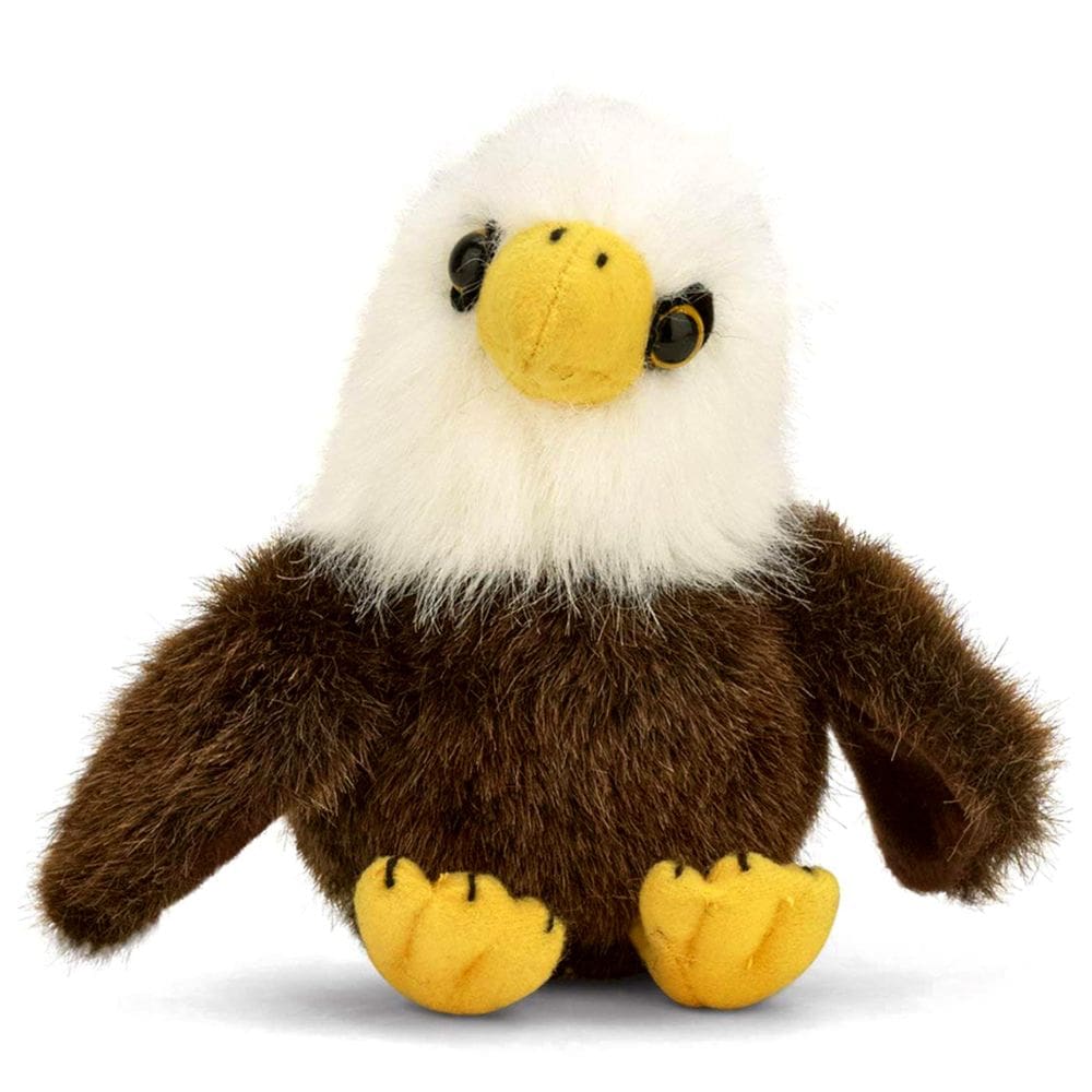 Bicho de pelúcia Bearington Soar Bald Eagle de 15 cm de pelúcia