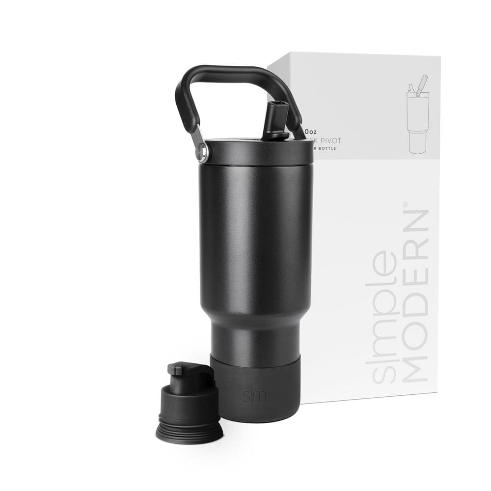 Garrafa de água Simple Modern Trek Pivot 900 ml Midnight Black