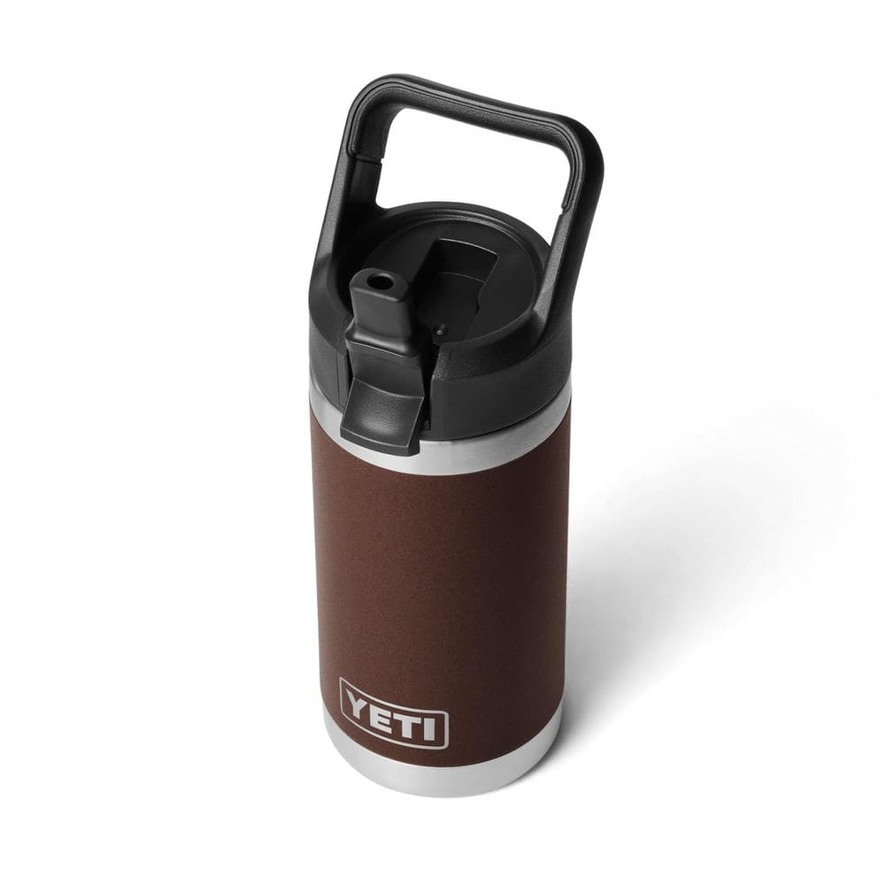 Garrafa YETI Rambler Jr. Wetlands Brown para crianças de 350 ml com tampa de palha