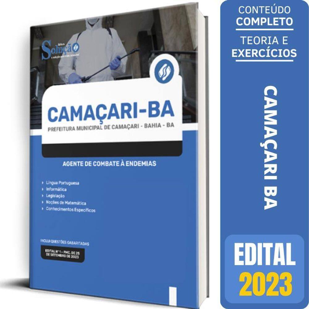 Apostila Camaçari Ba 2023 - Agente De Combate À Endemias