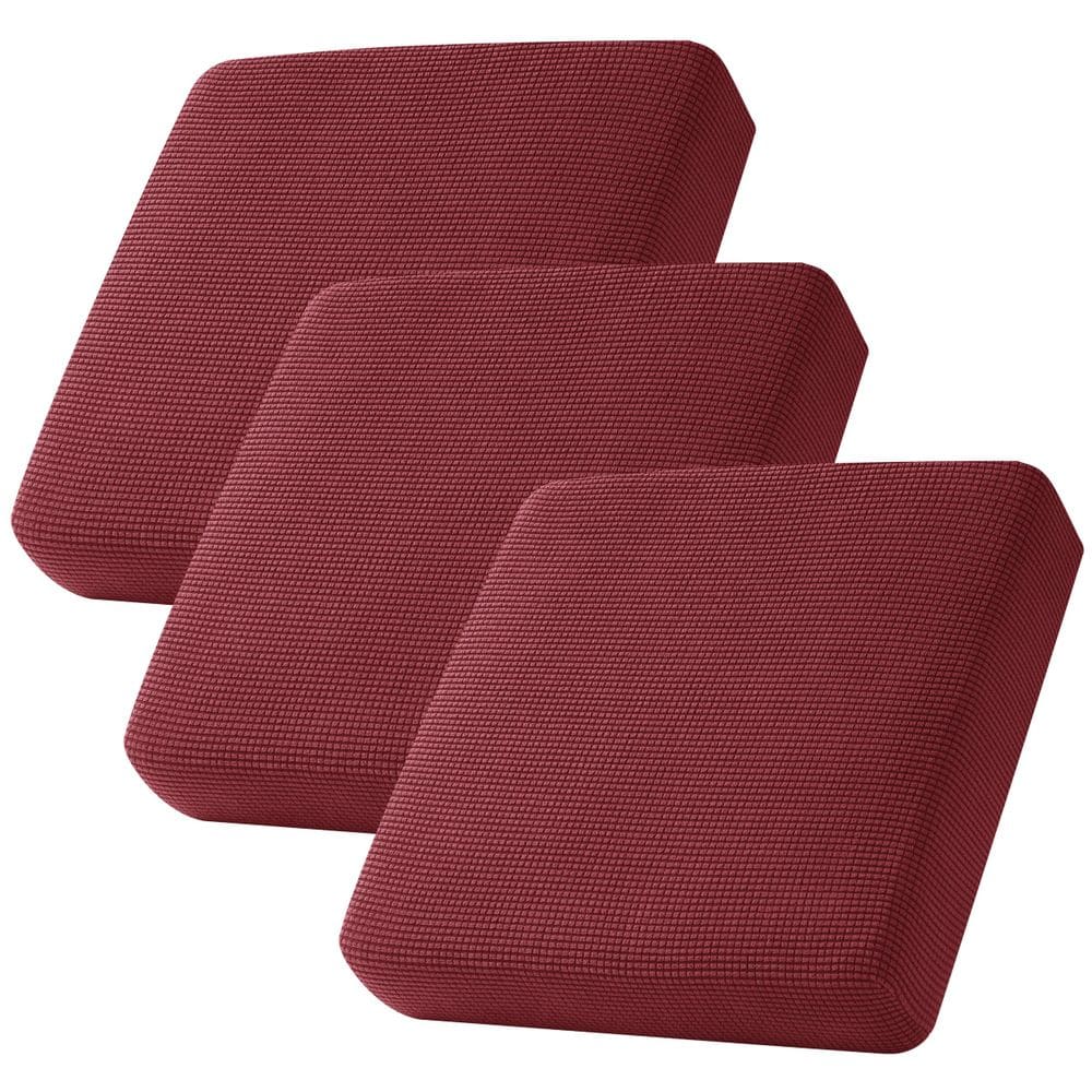 Capas de almofada CHUN YI Stretch Sofa Seat Wine/Red 3PC