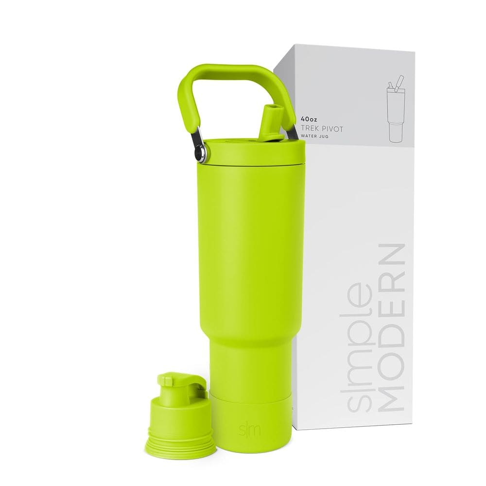 Garrafa de água Simple Modern Trek Pivot 1,2 L com alça verde