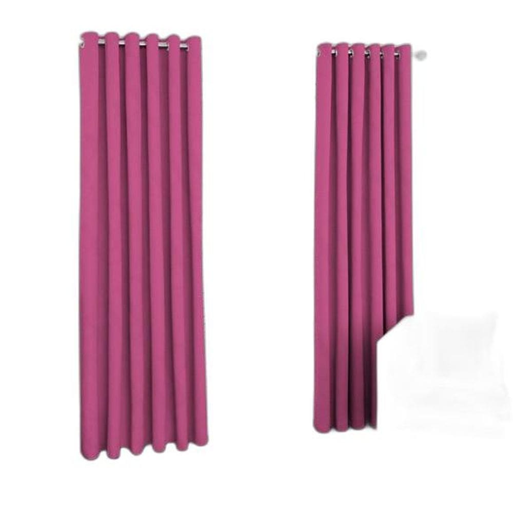 Cortina Pink Sala Quarto 300X180 Para Varão - Fabritex