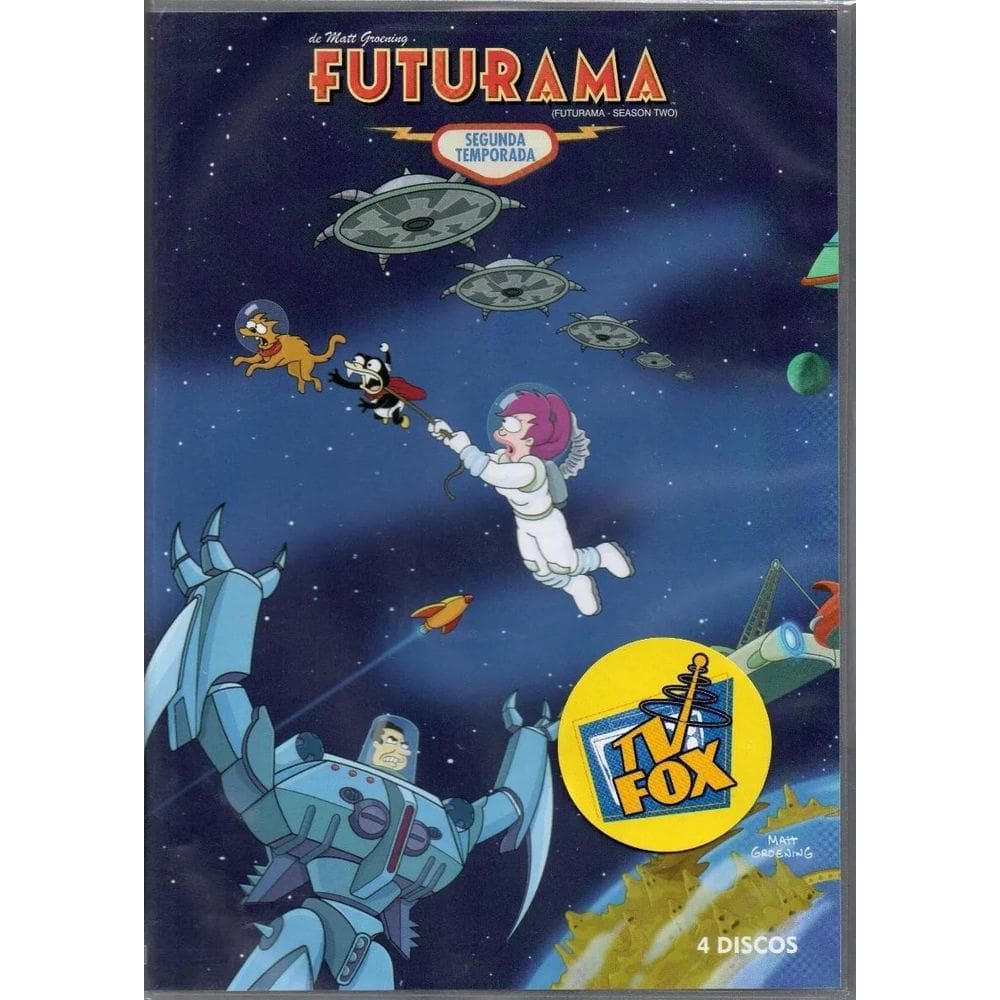 DVD Futurama Temporada 2 - 4 Discos 19 Episódios 720p