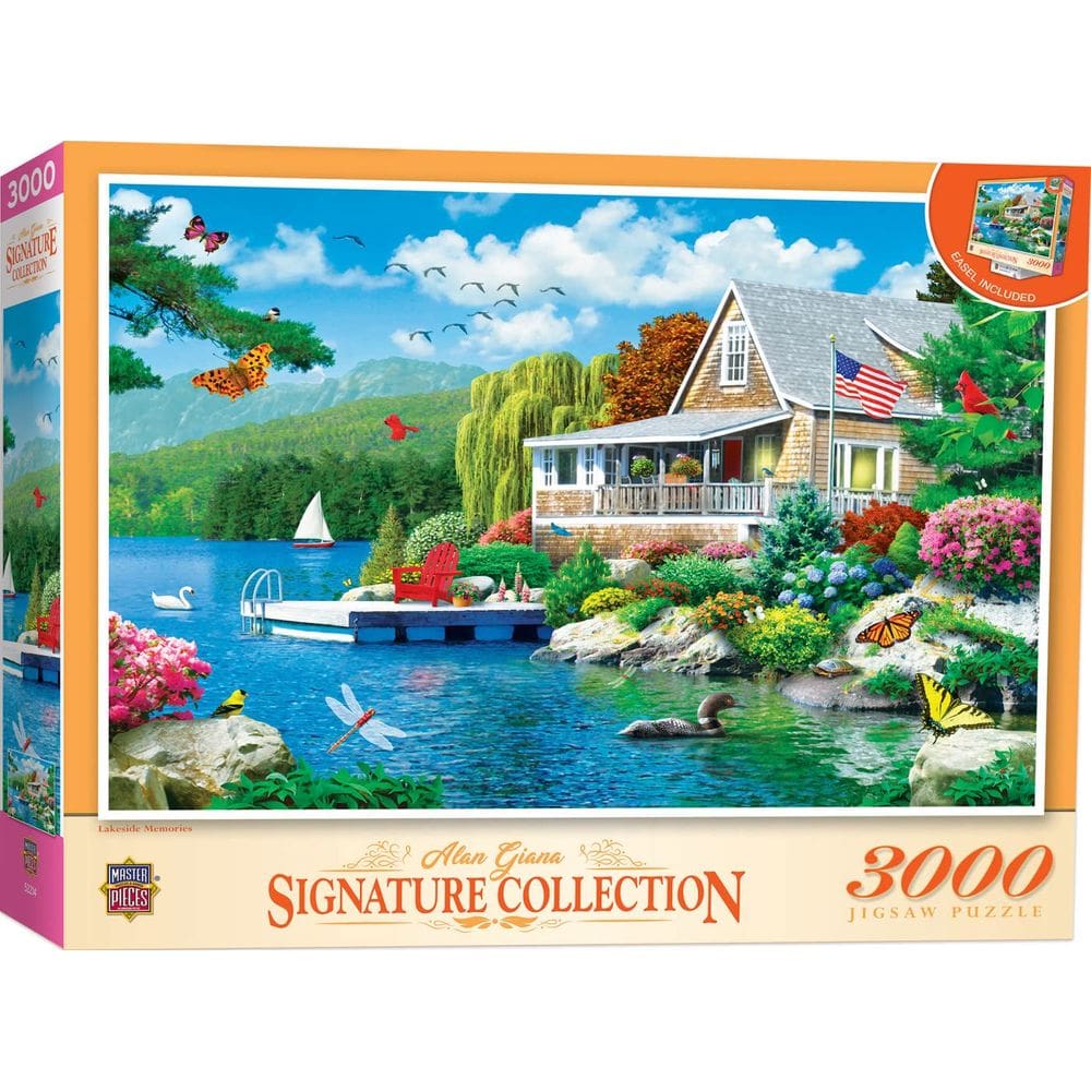 Obras-primas do quebra-cabeça Lakeside Memories 3000 peças