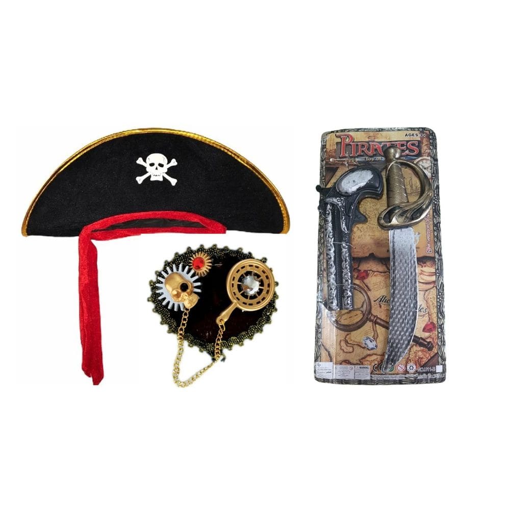 Kit Pirata Marujo Capitão Carnaval Festa Halloween