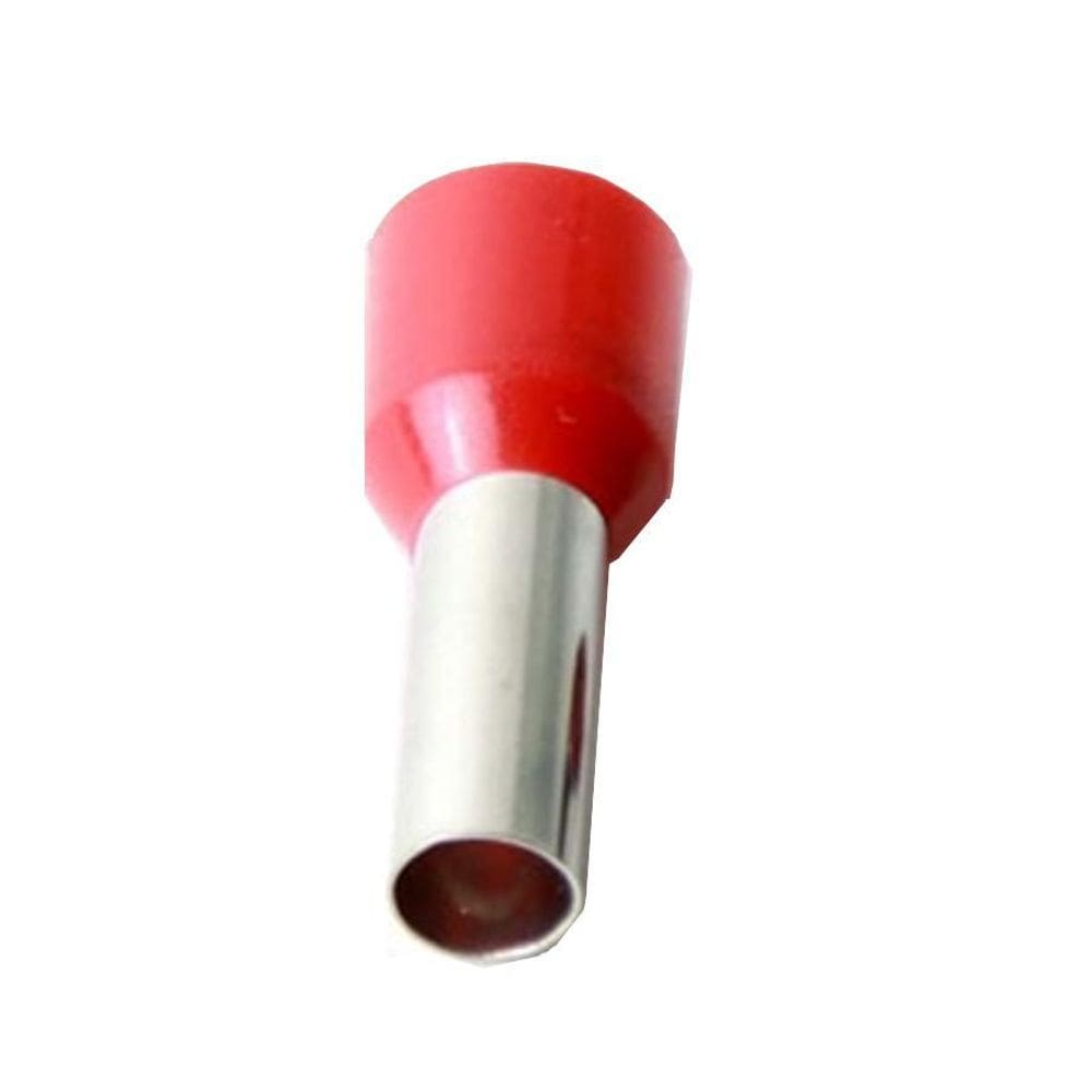 Terminal Ilhós Tubular 10,0Mm² 50A Vermelho 50Peças Decorlux