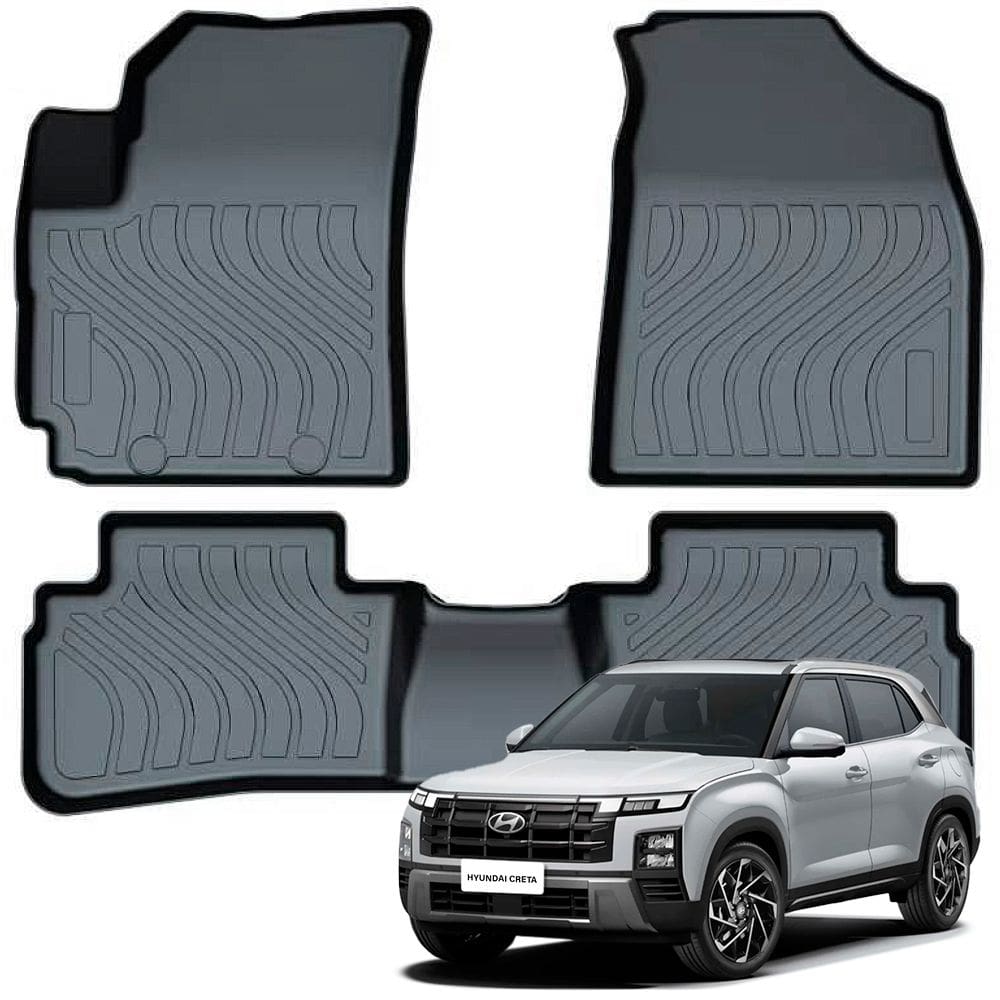 Tapete automotivo bandeja de borracha para Hyundai Creta Conjunto 3 peças Ekap