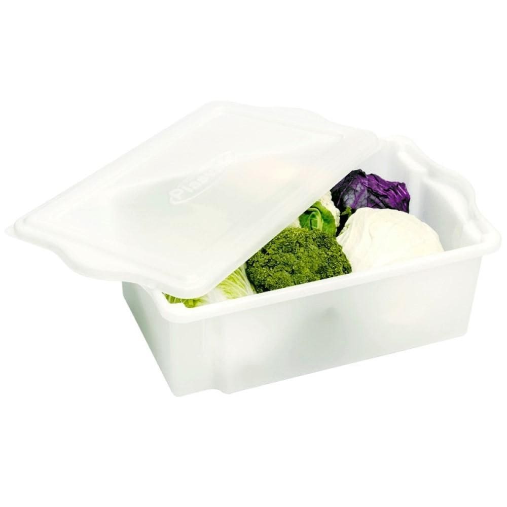 Caixa Plástica Empilha Com Tampa Plasvale 24,5L Cor Natural