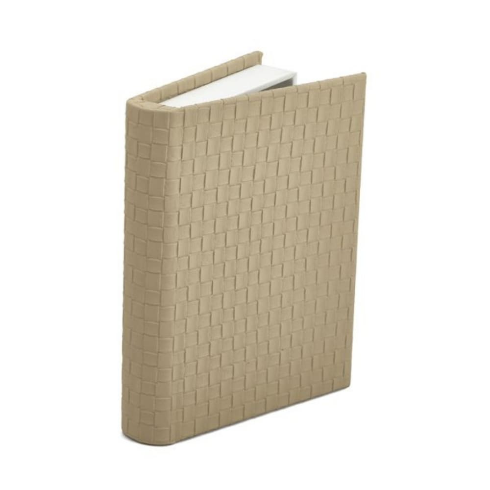 Livro Caixa Em MDF Com Revestimento Em PU Bege Mart 20x14,5cm