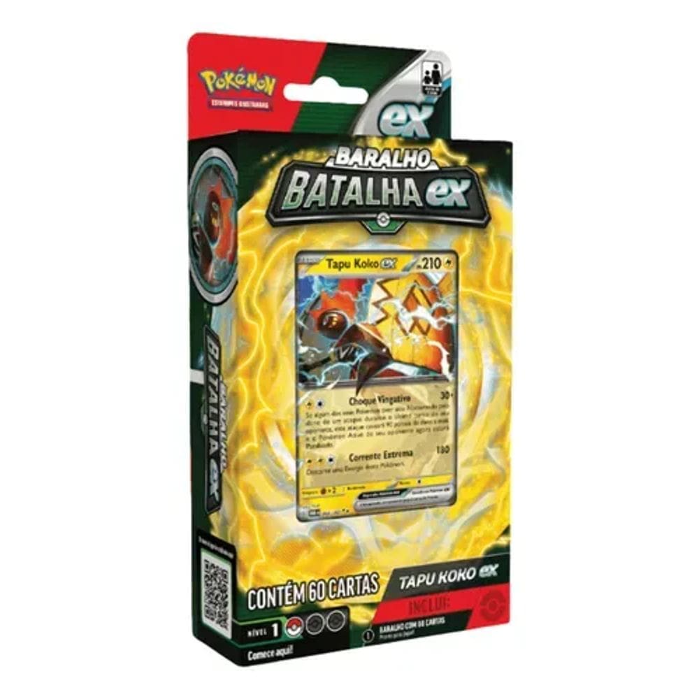 Baralho - Batalha Ex Tapu Koko Pokemon TCG, COPAG DA AMAZONIA