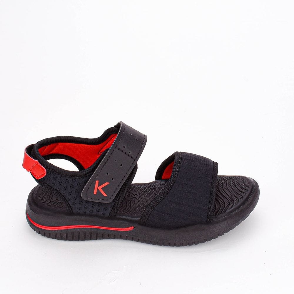 Sandália Papete Infantil Menino Kidy Fly Preto Vermelho