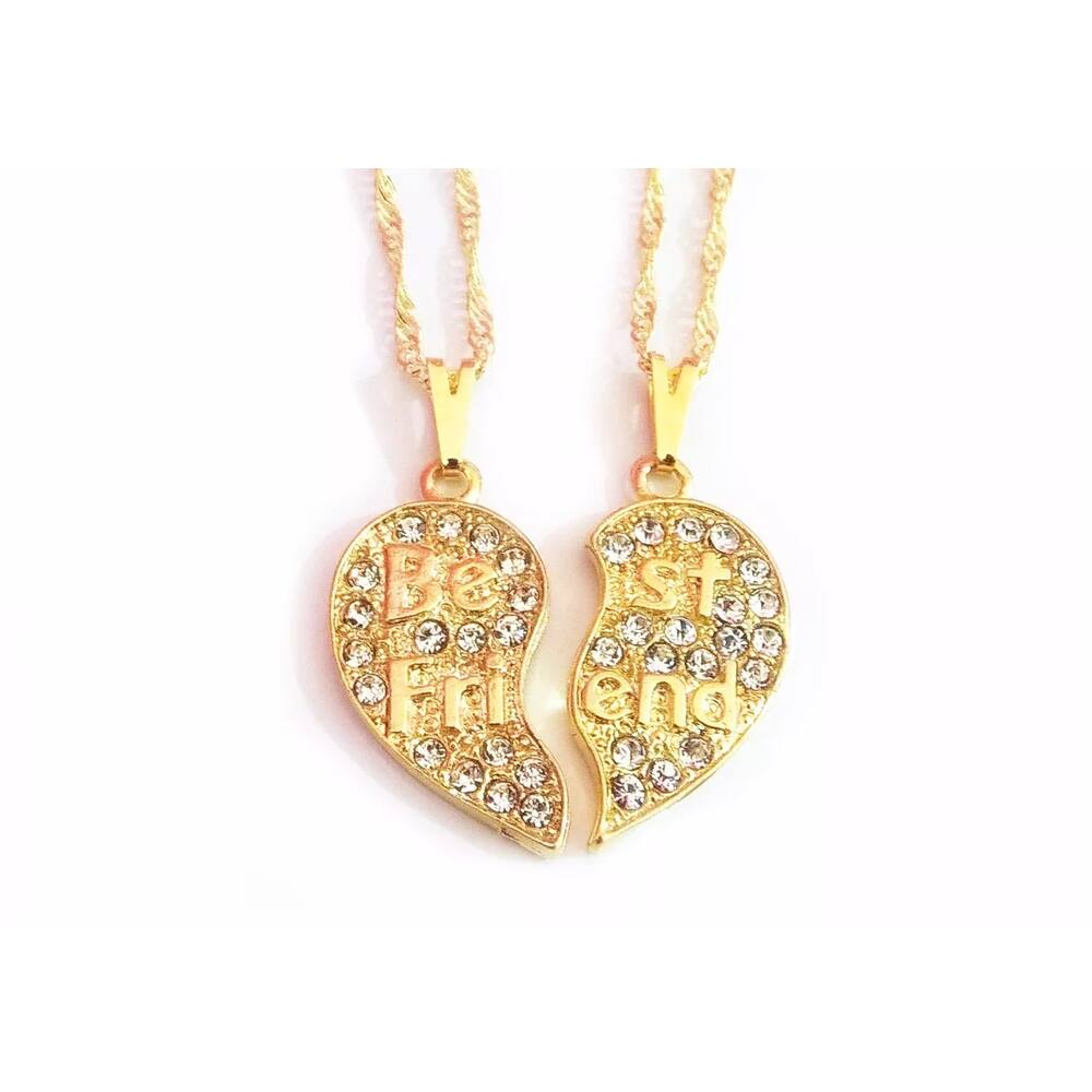 Colar Best Friends Amigas Forever Folheado a Ouro 18k
