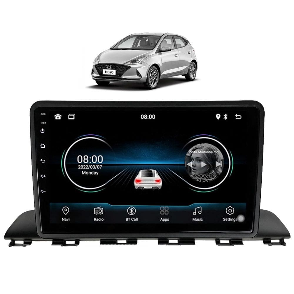 Kit Multimídia HB20 2020 / 2025 9 Pol Android Carplay 2/64GB - ADAK 2964-G2