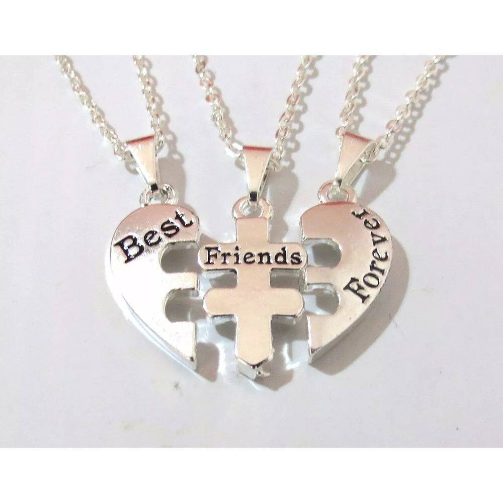 Colar Eternas Amigas Best Friends Folheado a Prata.