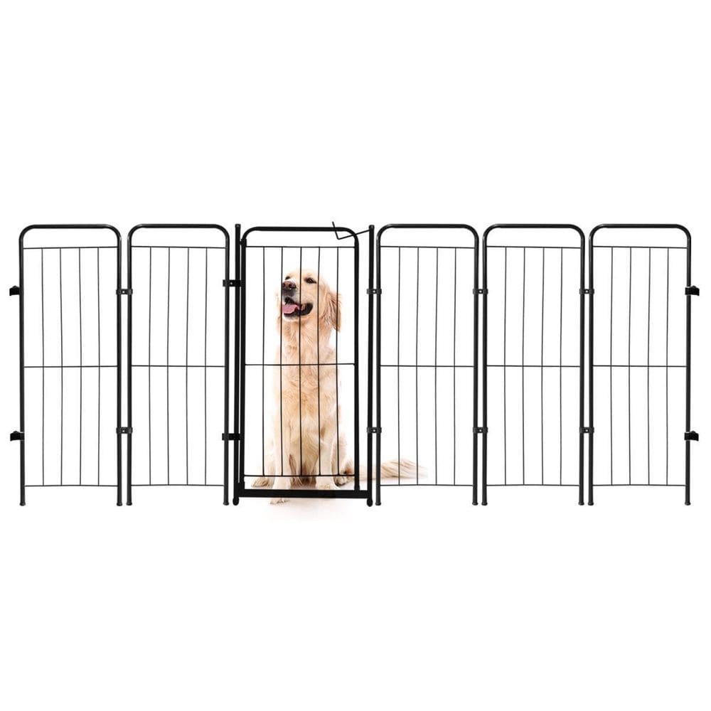 Cercado Cachorro Caes Grande Portao + 5 Modulos 236X98Cm