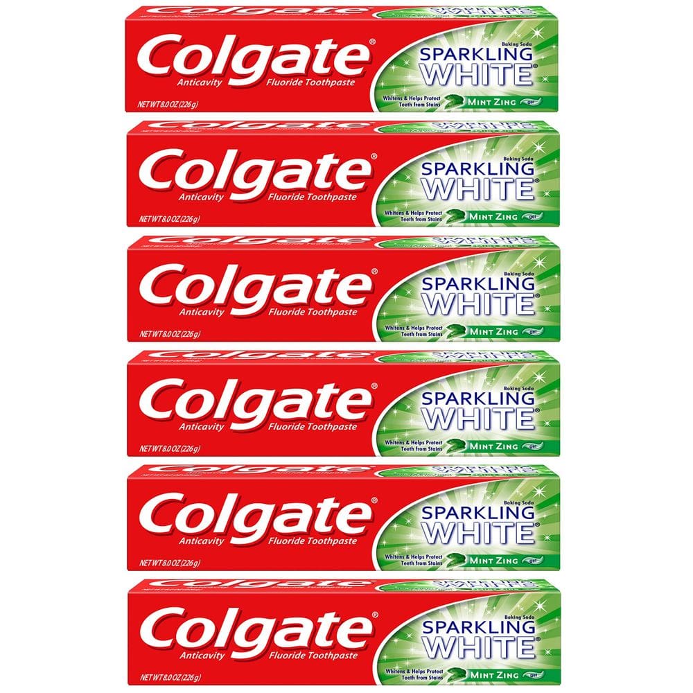 Pasta de dentes Colgate Sparkling White Whitening 240 mL (pacote com 6)