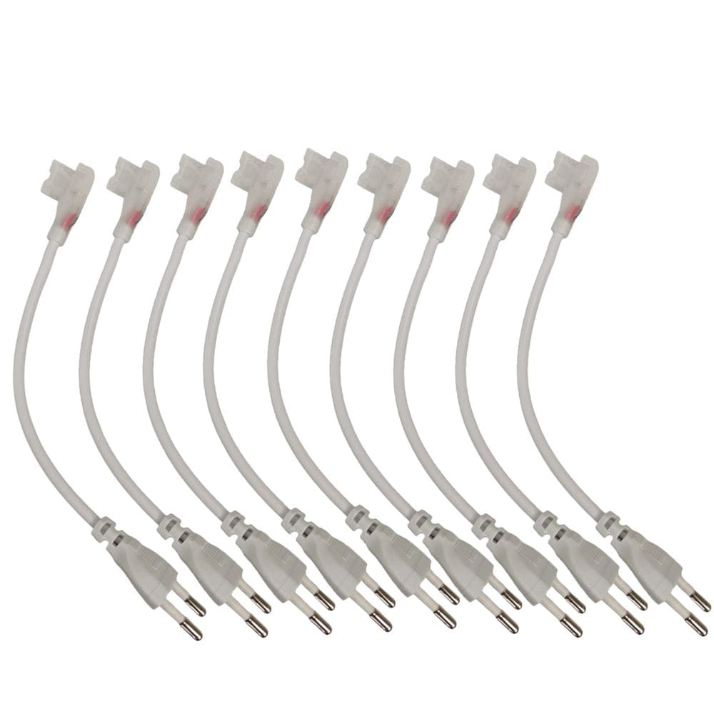 Conector Rabicho Plug para Fita de LED 8mm Kit 10 Unidades Tomada Fonte Iluminaçao Gesso Sanca Teto Rebaixado Perfil Decoraçao Casa Loja