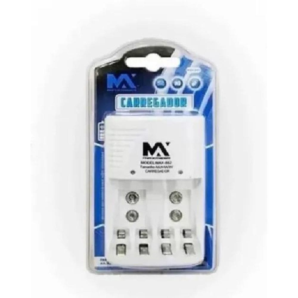 Carregador Pilha Max Midia Universal Recarregavel