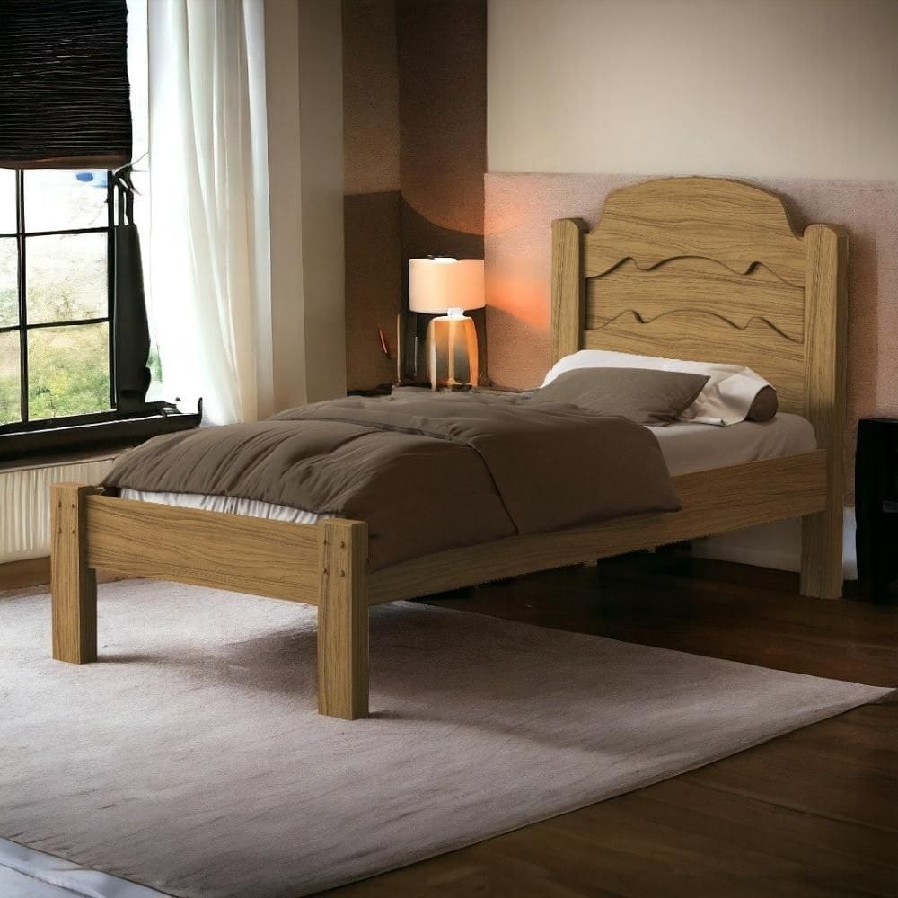 Cama Íris Solteiro Freijó com Colchão Cambel