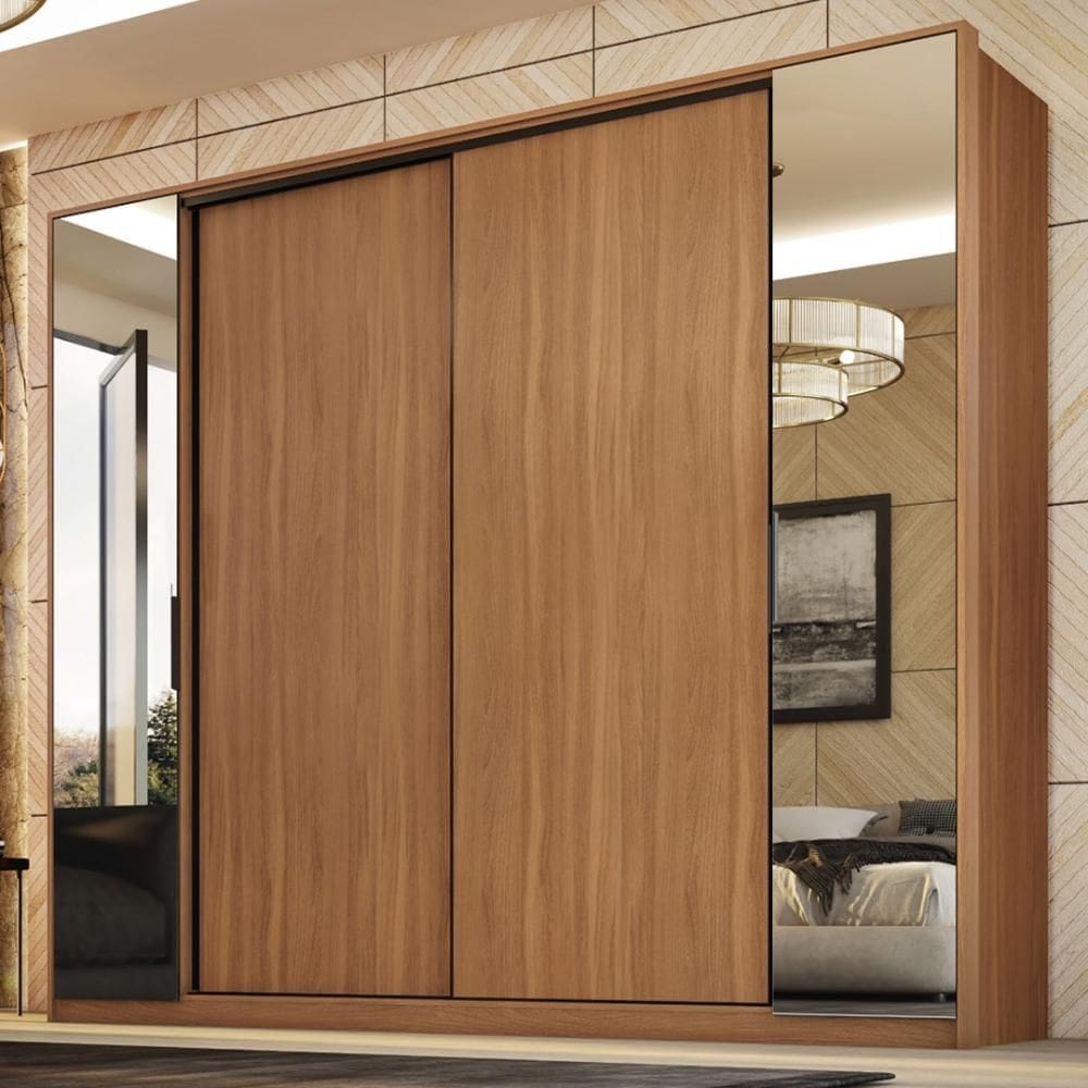 Guarda Roupa Casal 4 Portas Com Espelho e 4 Gavetas Laredo