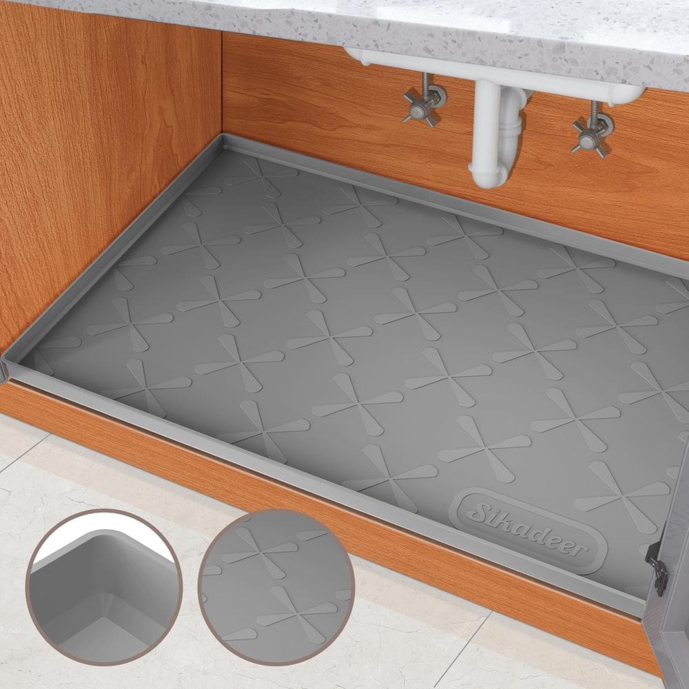 Tapete de pia SIKADEER 86x56cm impermeável para armário de cozinha
