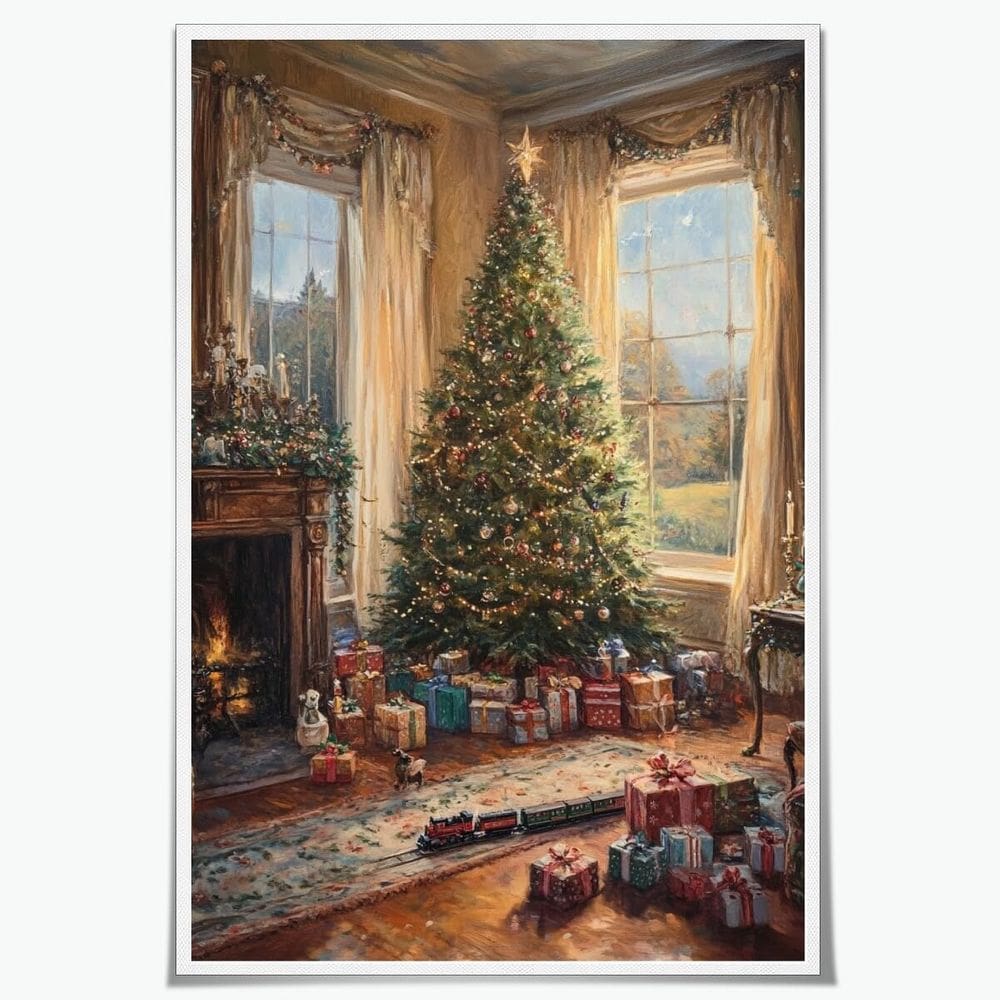 Impressão artística de parede Medpol Vintage Christmas Tree 40x60cm