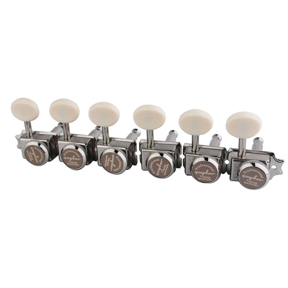 Afinadores de cordas Guitarra Lock Guyker Vintage 6 Inline Nickel