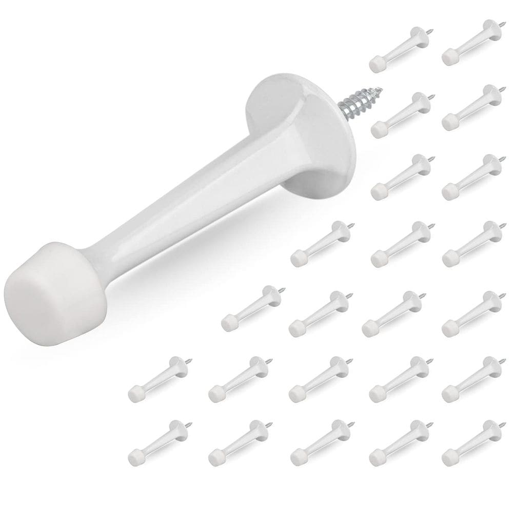 Batente de porta HOMOTEK Heavy Duty Solid Rigid White, pacote com 24