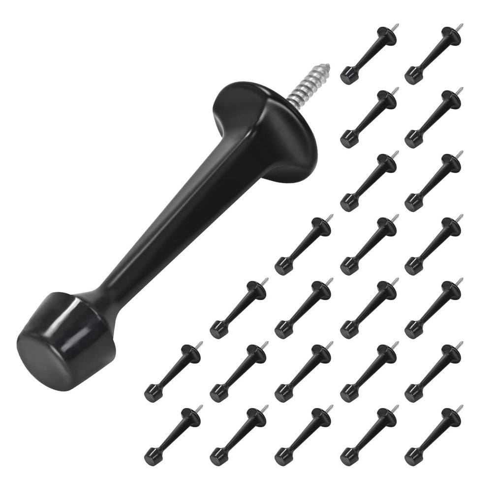 Batente de porta HOMOTEK Heavy Duty Solid Rígido Zinco fundido sob pressão preto