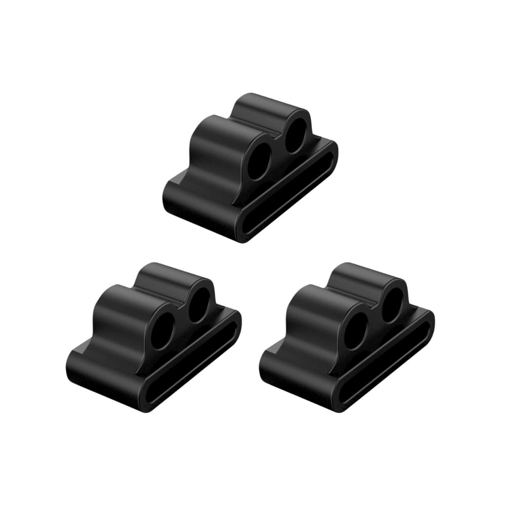 NERDCASE, Kit de Suporte para Fones, Pulseira Smartwatch, Silicone Preto, 3 unidades