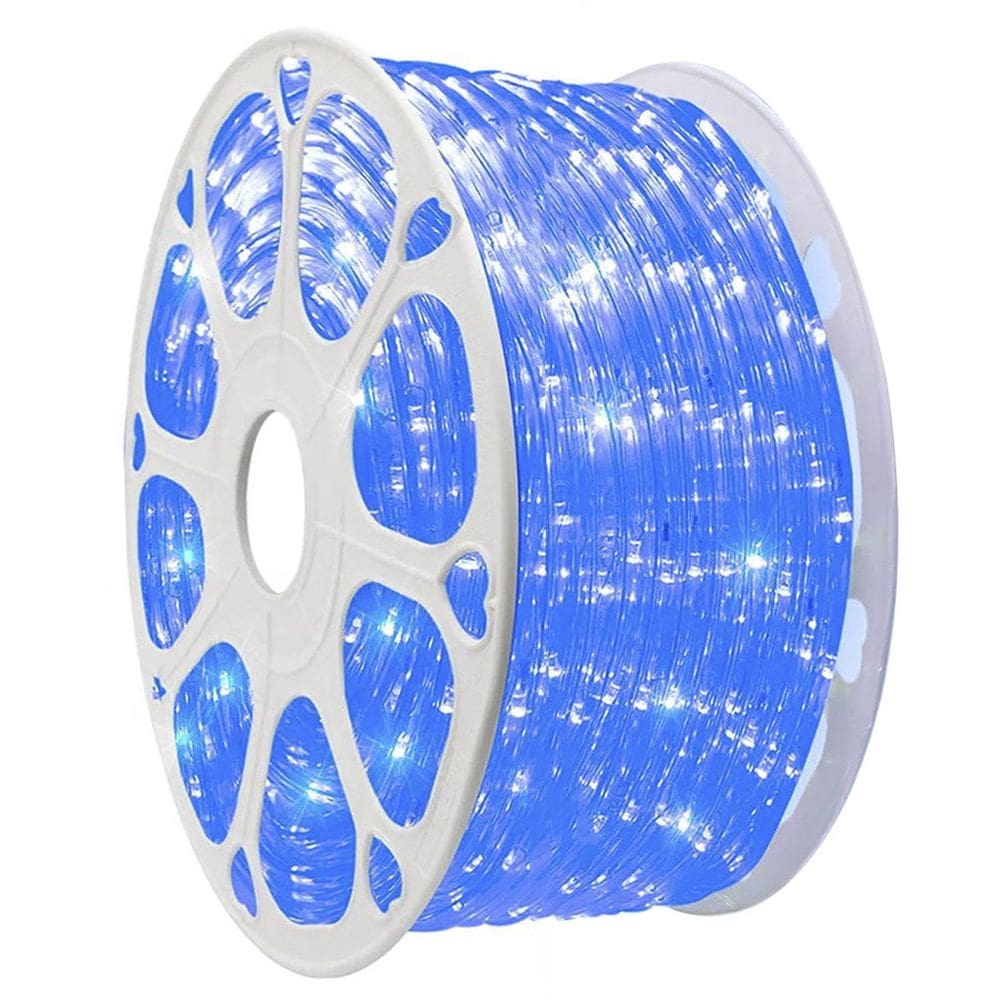 Fita Led SMD Dupla Face Rolo 100 Metros Azul Luz Direta Iluminaçao Decoraçao Casa Perfil Sanca