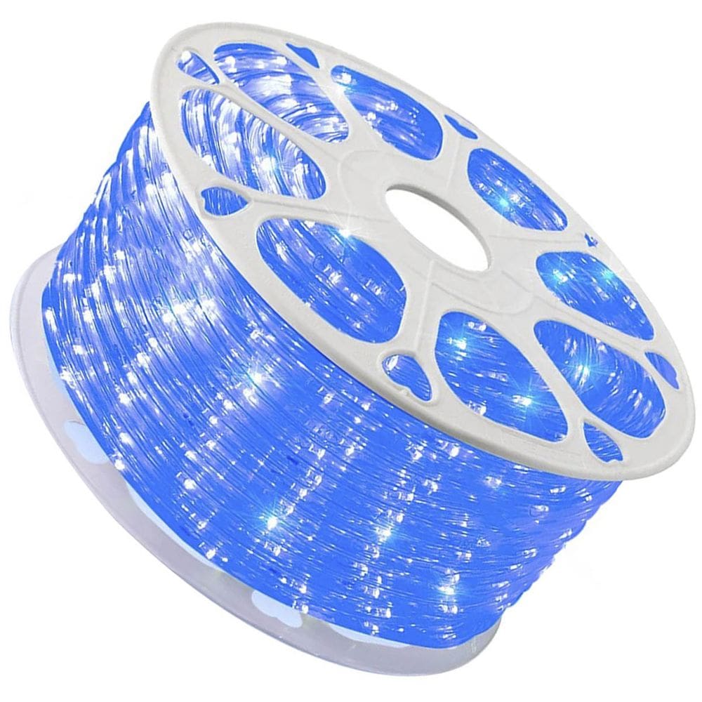 Fita Led Dupla Face SMD Rolo 100 Metros Azul Luz Direta Perfil Sanca Gesso Quarto Sala Loja Casa Comercio Gamer Recepçao