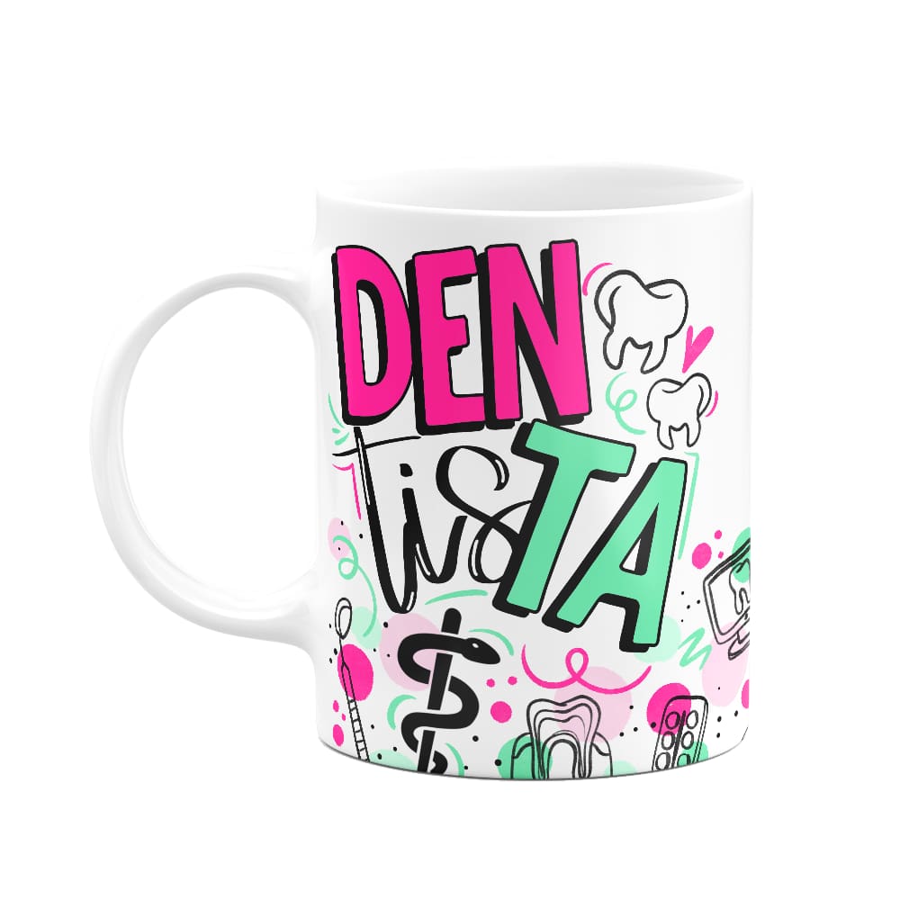 Caneca profissões - Dentista - 325ml - Branca - M2