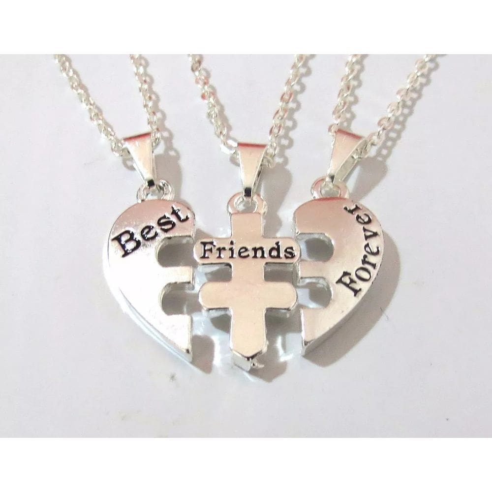 Colar Eternas Amigas Best Friends Folheado a Prata.