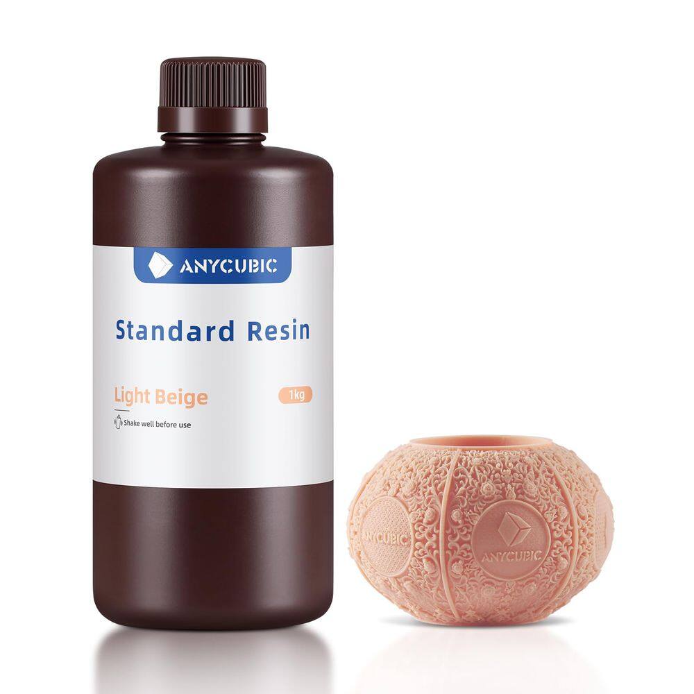 Resina de impressora 3D ANYCUBIC 405nm de alta precisão 1kg bege claro