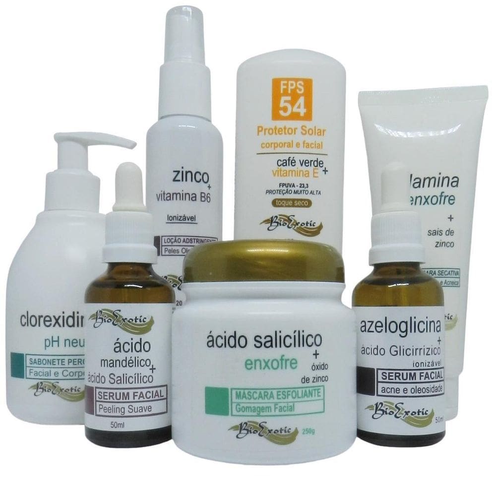 Kit Facial Para Controle Da Acne Acne Control Bioexotic