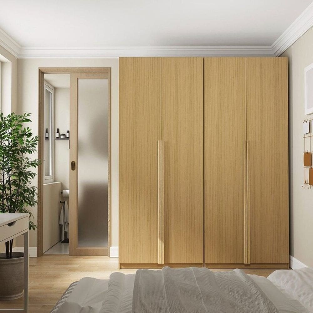 Guarda-roupa Modulado 2 Peças 4 Portas Jade CabeCasa MadeiraMadeira Avelã
