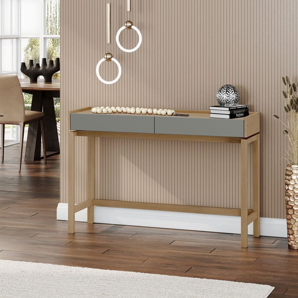 Aparador 2 Gavetas Barcelona 80x120x35 cm Oak/Ferrolack