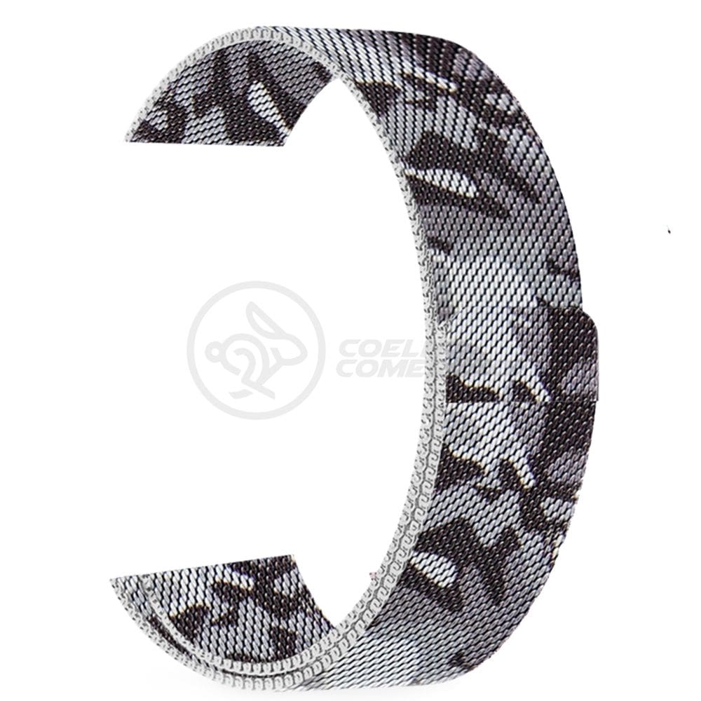 Pulseira Milanese de Aço de Ferro IWO Smartwatch 42mm e 44mm Em Aço Inoxidável - Camuflada