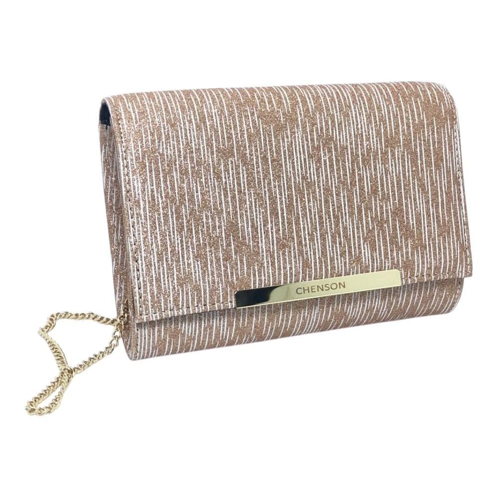 Bolsa de Festa Feminina Metalizada Elegante Chenson