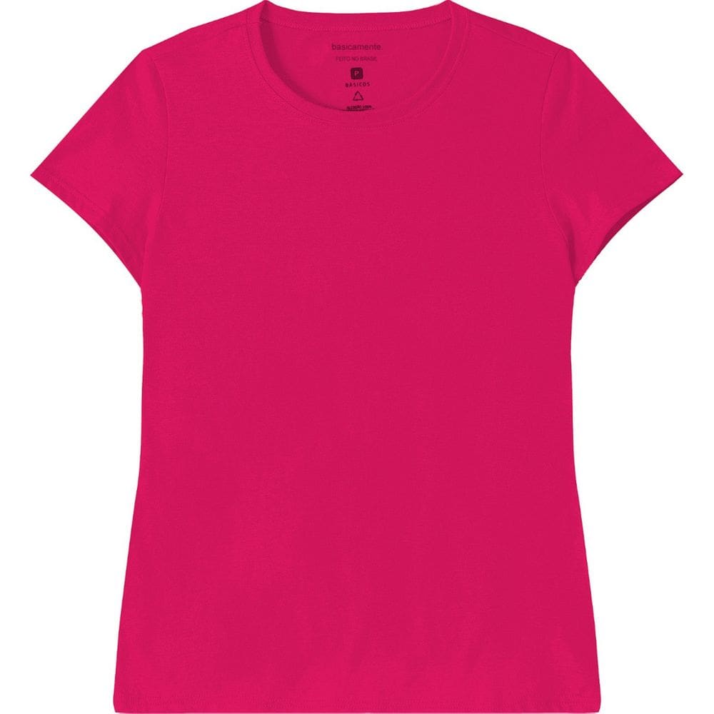 Blusa Manga Curta T-Shirt Feminina Basicamente Ref. 90442