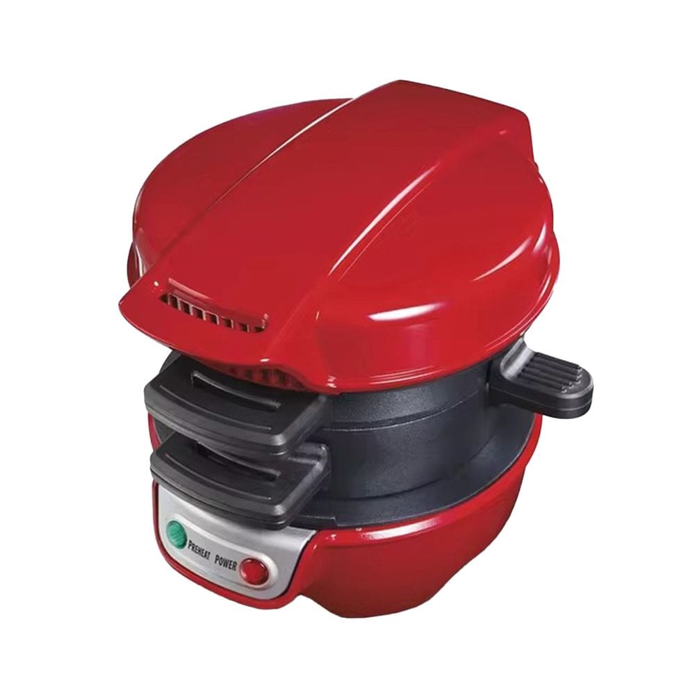 Sanduicheira Máquina De Fazer Hambúrguer Elétrica 220V Vermelho