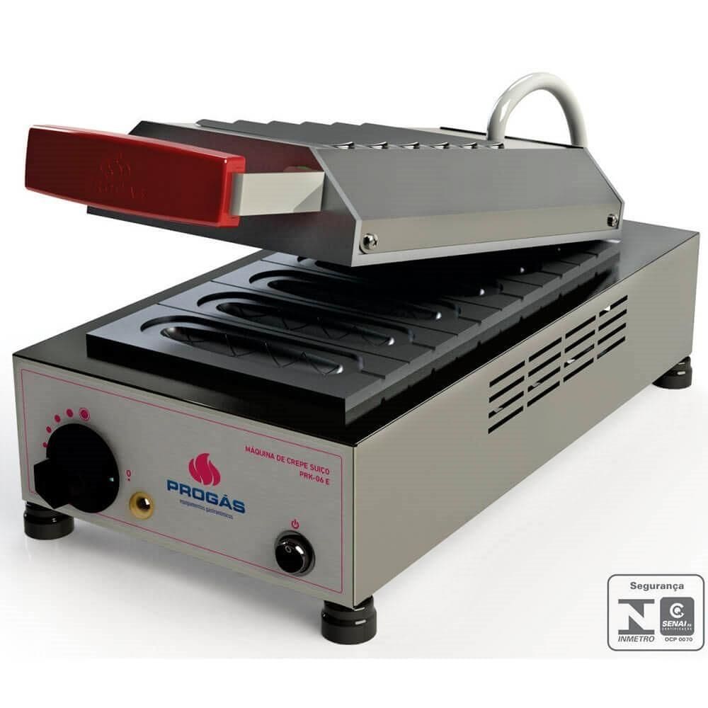 Máquina Elétrica de Crepe Suiço Palito Progás PRK-06 Style 6 Cavidades 220V P29002